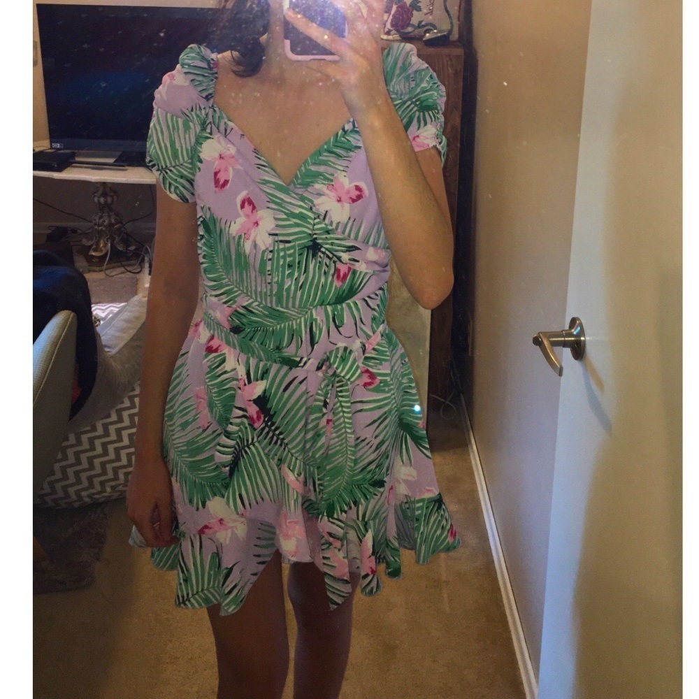 Revamped ruched sleeve wrap dress